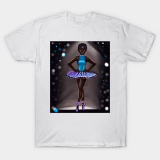 Ballerina Noor #2 - beautiful  black ballerina with corn rows T-Shirt